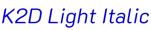 K2D Light Italic шрифт